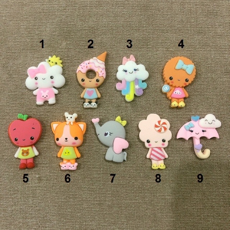 STICKER / JIBITZ / CHARM MÂY, KẸO, DÙ, CÁO, VOI, BÁNH TRANG TRÍ DÉP SỤC, DÉP CROCS