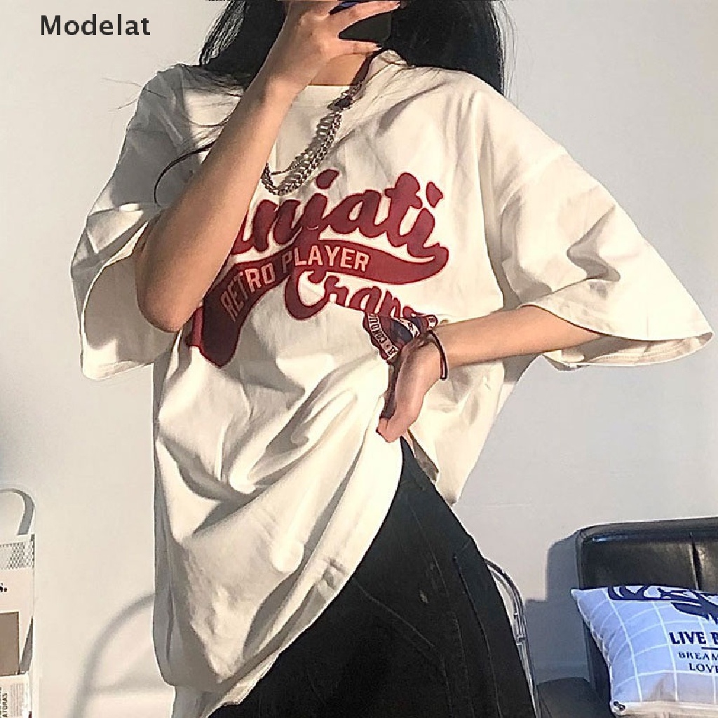 Áo Thun Tay Ngắn Dáng Rộng Phong Cách Harajuku Hàn Quốc Thời Trang Mùa Hè Cho Nữ Y2k