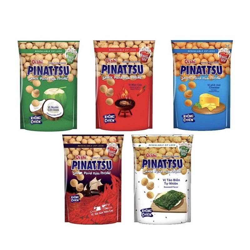 Đậu Phộng 85g Oishi Vị Cốt Dừa Mực Cay Tảo Biển Phô Mai