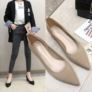 (SẴN 39 BE) sz 34-39 Giày chun mũi nhọn gót vuông 7cm hot hit 2019 Quảng Châu 2019