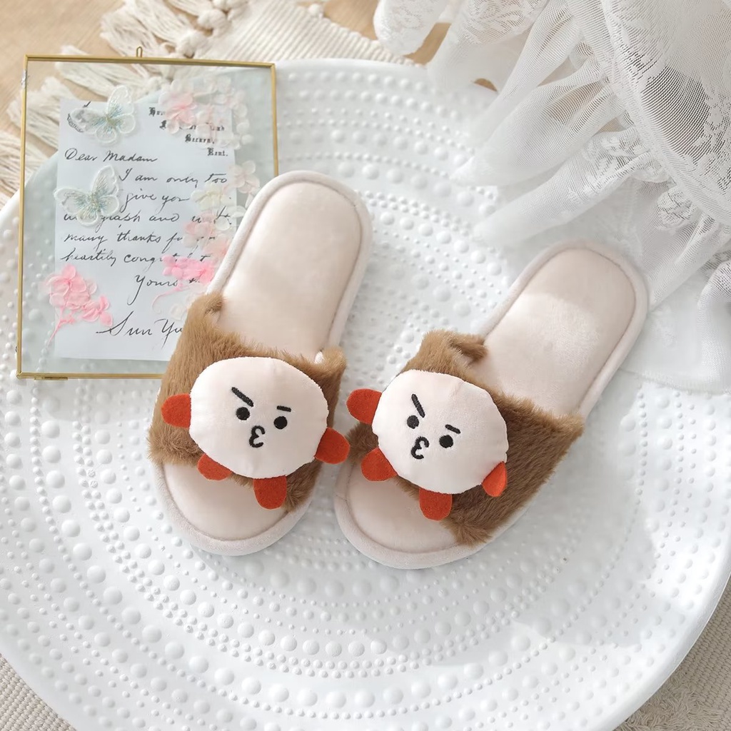 SANRIO Dly Dép Bông Đi Trong Nhà Hình bt21 bts bt21 Mềm Mại Ấm Áp