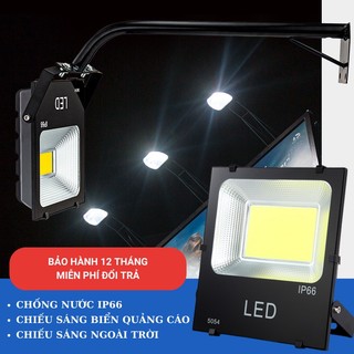 Đèn pha led ngoài trời 50w 100w 30w chiếu sáng biển quảng cáo sân vườn kho bãi nhà xưởng công trình.