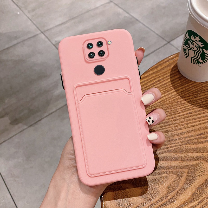 Ốp Điện Thoại Silicon Có Ngăn Đựng Thẻ Và Túi Khí Chống Rơi Cho Xiaomi Redmi Note 9 9S 9 Pro Max
