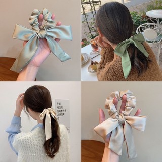 Dây Buộc Tóc Băng Rôn Nơ Dài Nhiều Màu Chun Buộc Tóc Nơ Hàn Quốc Phụ Kiện Trang Sức Nữ 2021
