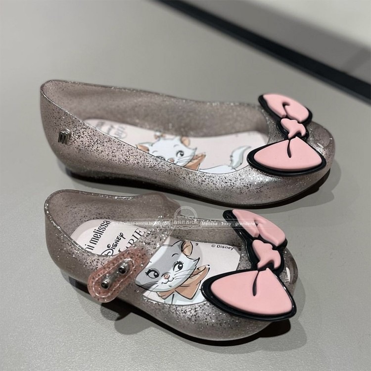 Giày Sandal Nhựa Đế Mềm Đính Nơ Melissa2023 Thời Trang Mùa Hè Cho Bé Gái