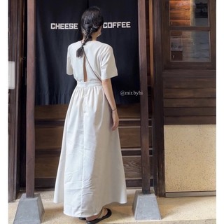 𝐎𝐡𝐢𝐨 𝐝𝐫𝐞𝐬𝐬 | 𝐦𝐢𝐫.𝐛𝐲𝐡𝐢  | Đầm dài hở lưng linen gài nút hàn.
