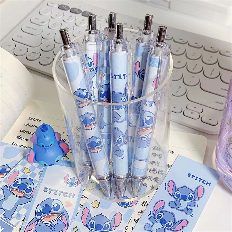 Bút Mực Gel Ngòi 0.5mm In Hình Nhân Vật Hoạt Hình Disney &amp; Đồ Chơi Ký Tự Stitch Đáng Yêu Dành Cho Học Sinh
