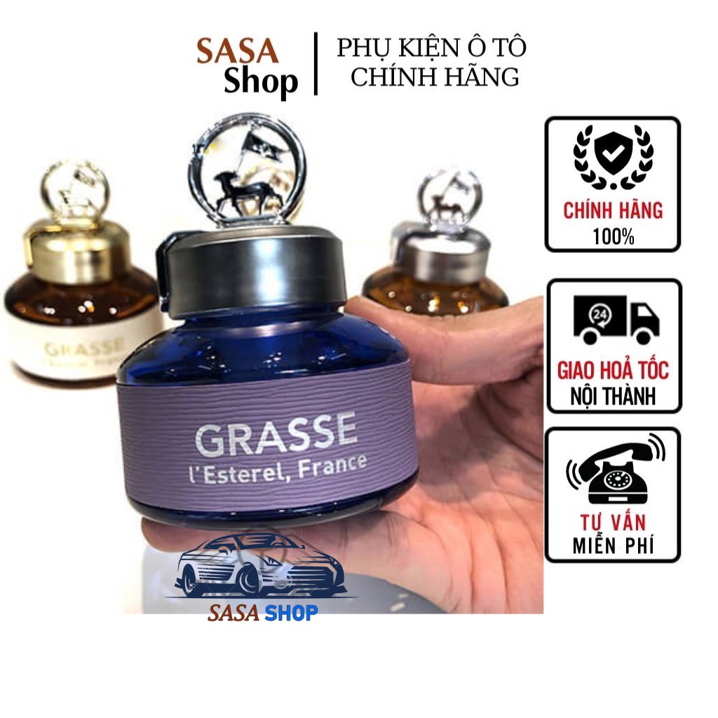 Grasse - Nước hoa ô tô 100% tinh dầu tự nhiên