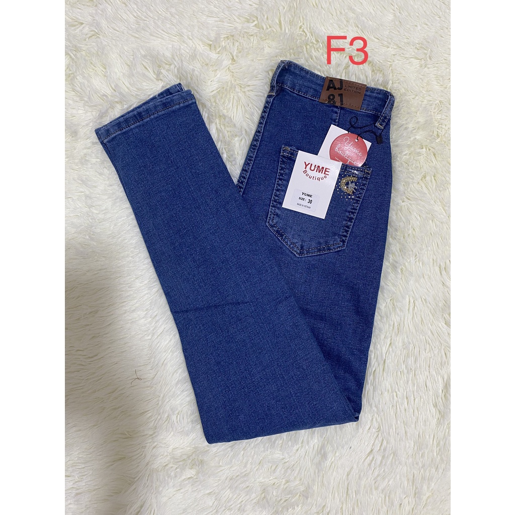 Dài Jean Nữ lưng cao Bigsize có size 26-46 Thương hiệu YuMe  Vải dày và co giãn