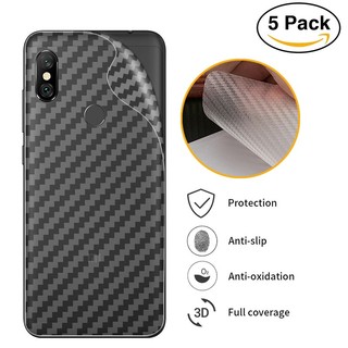 Set 5 miếng dán carbon mặt lưng điện thoại cho Xiaomi POCO F5 F6 C65 X5 M5 M5s M6 F4 X4 GT C40