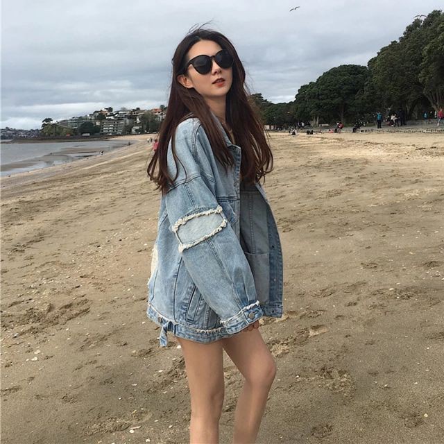 [ORDER] Áo khoác jeans xước cá tính