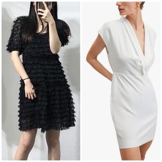Đầm Z*ra ren xếp tầng (size M), MNG trơn (size S)