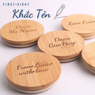 Khắc Tên Nắp Gỗ ( Mua kèm Nến Thơm)
