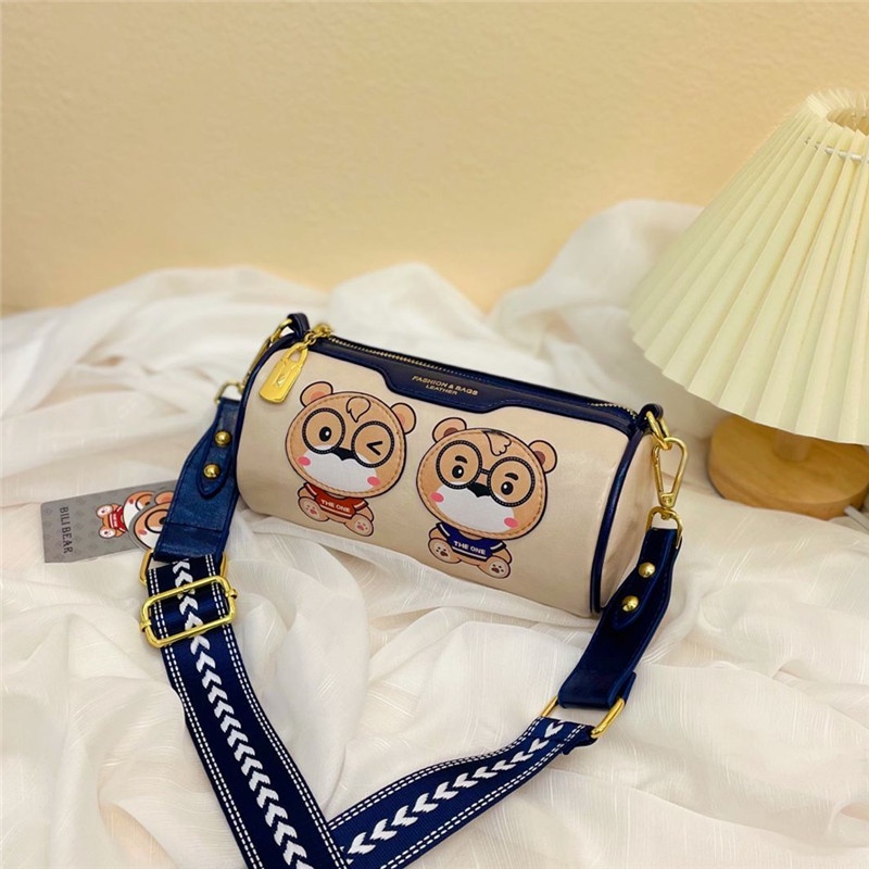 Túi Đeo Chéo Vai Hình Gối "BillBear" Dễ Thương Dây Bản Rộng Thời Trang Mới Dành Cho Cặp Đôi