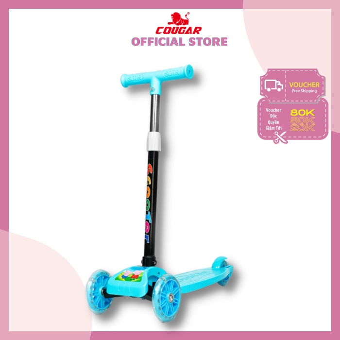 Xe scooter cho bé đa năng bánh phát sáng, chất liệu an toàn chống trơn trượt