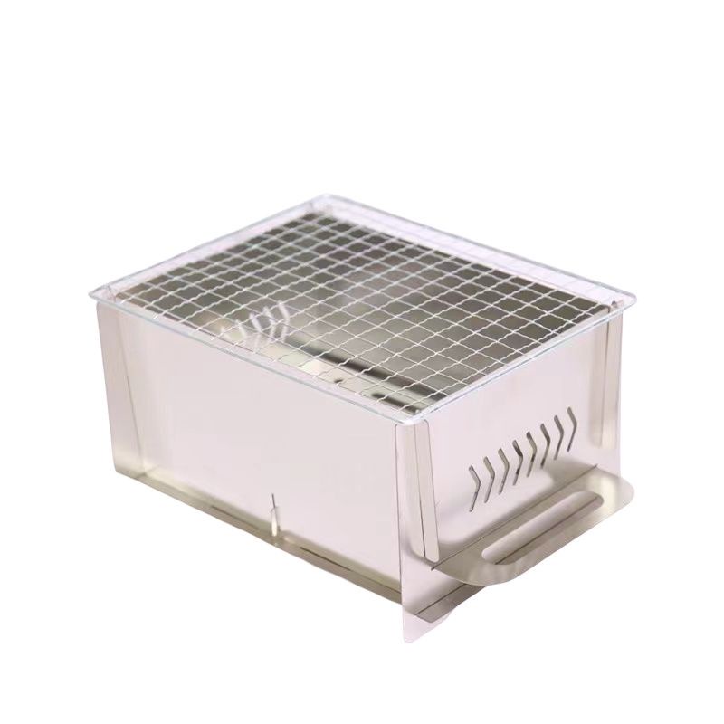 Vỉ Nướng Bbq Mini Bằng Thép Không Gỉ Có Thể Gấp Gọn Tiện Dụng