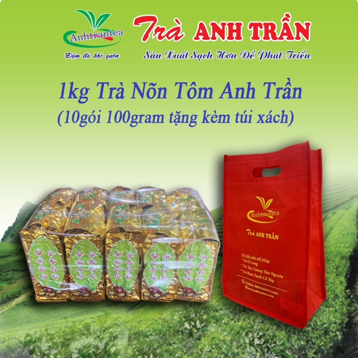 1 kg Trà Nõn Tôm Tân Cương Thái Nguyên Trà Anh Trần [tặng kèm túi đựng]