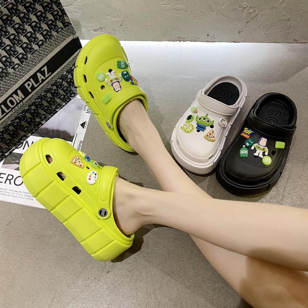 Dép Đế Dày Vừa Thiết Kế Đục Lỗ Dễ Thương DIY Cho Nữ