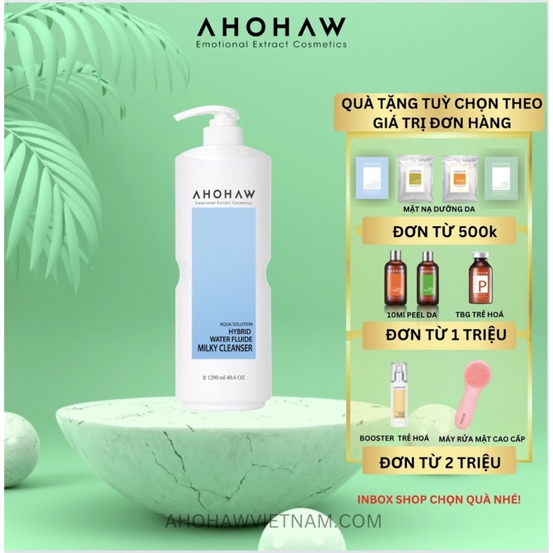 Sữa tẩy trang AHOHAW 3 in 1 HYBRID WATER MILKY CLEANSER