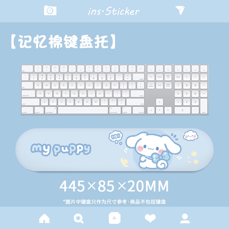 Tấm Lót Chuột Và Bàn Phím Bằng Silicon Chống Trượt Hình Chú Chó Cinnamon Dễ Thương Tiện Dụng Cho Văn Phòng