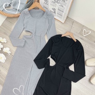 Đầm Body Khoét Eo Xẻ Tà - D12031
