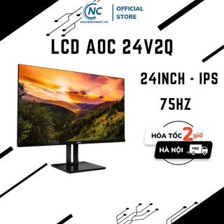 Màn hình máy tính 24V2Q AOC 24 Inch độ phân giải FHD 1920x1080p tấm nền IPS tần số 75Hz - Fullbox BH 36 tháng