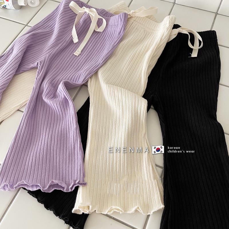 Quần Ống Loe Cotton Co Giãn Mẫu Mới 2023 Phong Cách Hàn Quốc Thời Trang Mùa Hè Cho Bé Gái