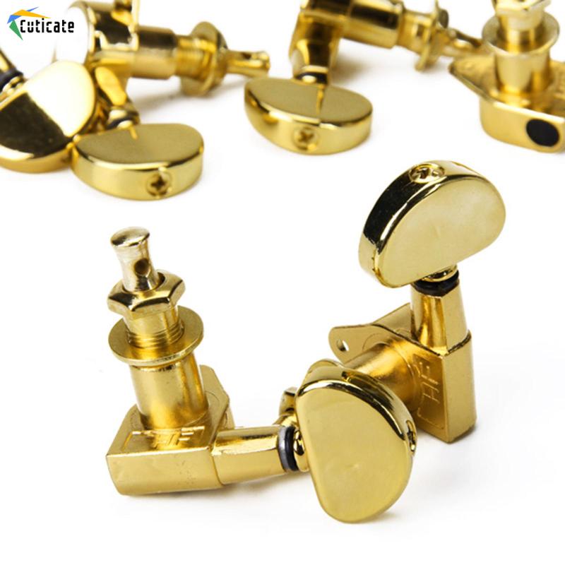 Bộ 6 chốt điều chỉnh dây đàn guitar Cuticate 3L + 3R màu vàng