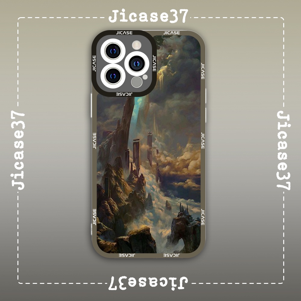 Ốp lưng iphone cạnh vuông Jicase Đỉnh Targon Liên Minh Huyền Thoại 8plus/x/xs/11/12/pro/max/plus/promax