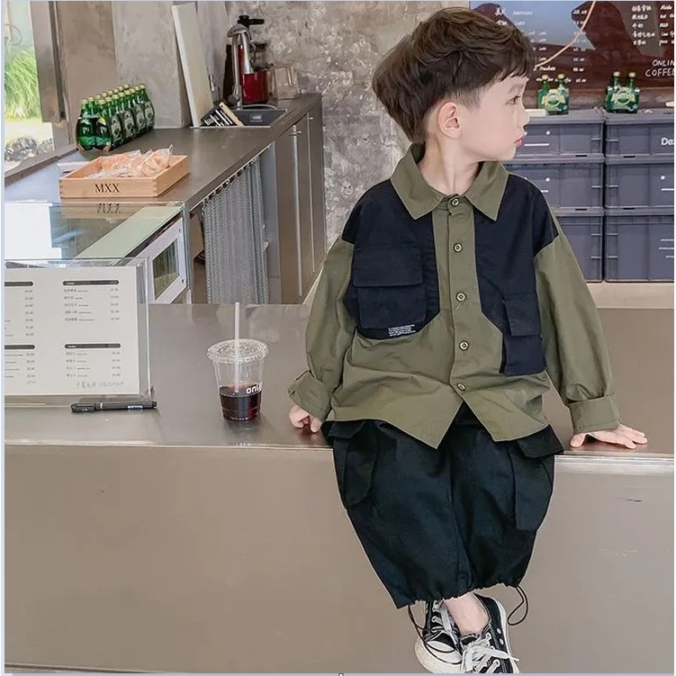 Áo Sơ Mi cho bé trai ,áo Dài Tay Thiết Kế Cá Tính Thời Trang Cho bé Trai 4 tuổi