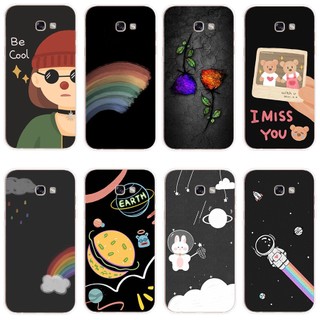 Ốp lưng silicone trong suốt thời trang cho samsung galaxy a7 2015 a7 2016 a7 2017 a7 2018 a8 2015