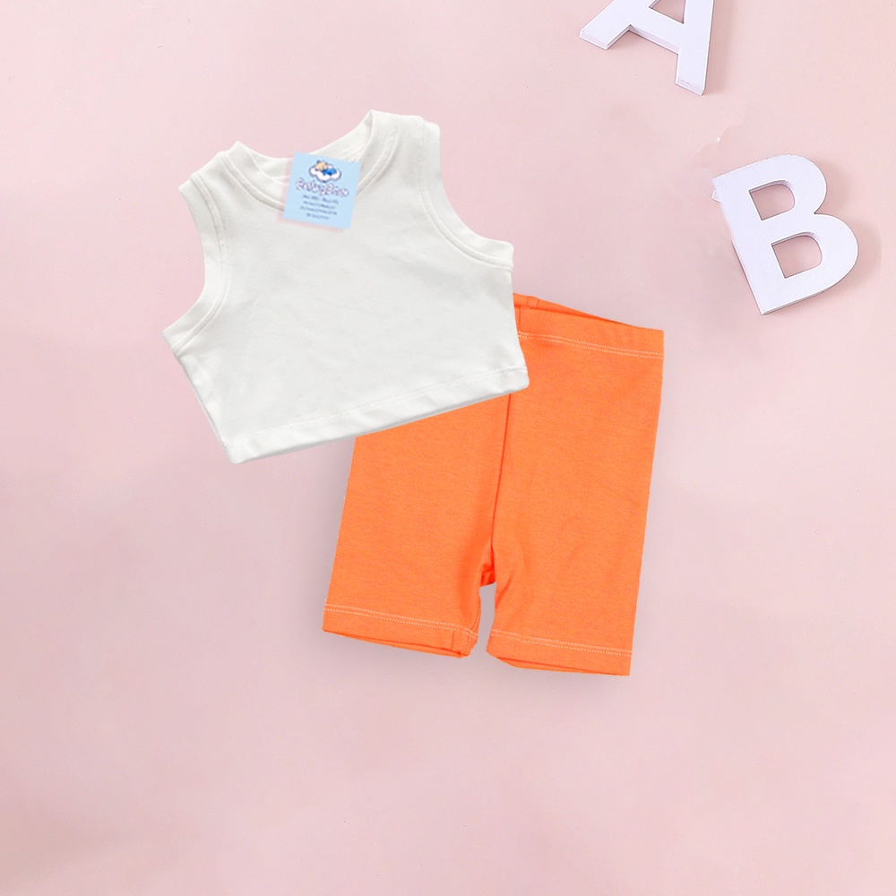 Quần Legging Đùi Áo Croptop Sát Nách Bé Gái Co Dãn 4 Chiều, Thoáng Mát Thấm Hút Mồ Hôi - BabyBoo - PiBo