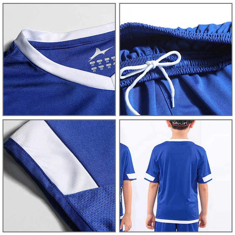 Bộ đồ đá banh IQ ANGEL gồm áo thun tay ngắn và quần short năng động thời trang cho bé trai