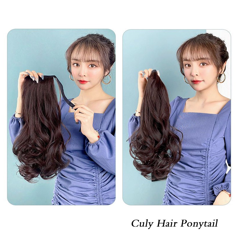 Tóc Giả Đuôi Ngựa 18 Inches Xoăn Dài Thời Trang Dành Cho Nữ