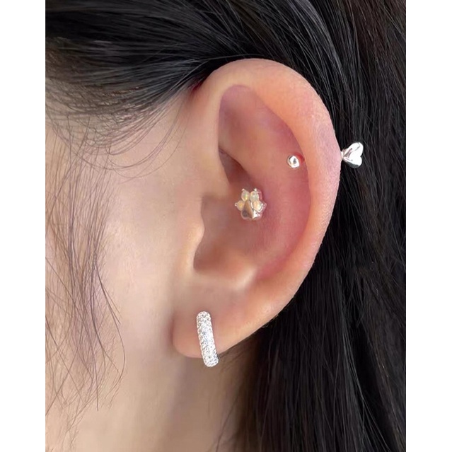 Bông tai sao, tim chốt bi, dấu phẩy 30% bạc