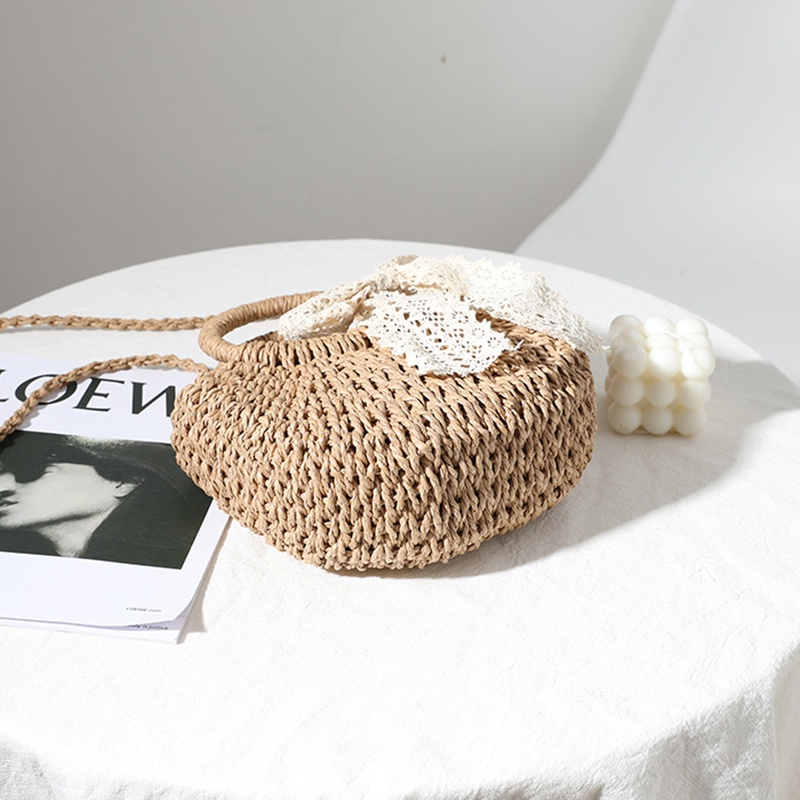 Túi Xách Đeo Vai Phối Ren Thắt Nơ Xinh Xắn Thời Trang Cho Nữ