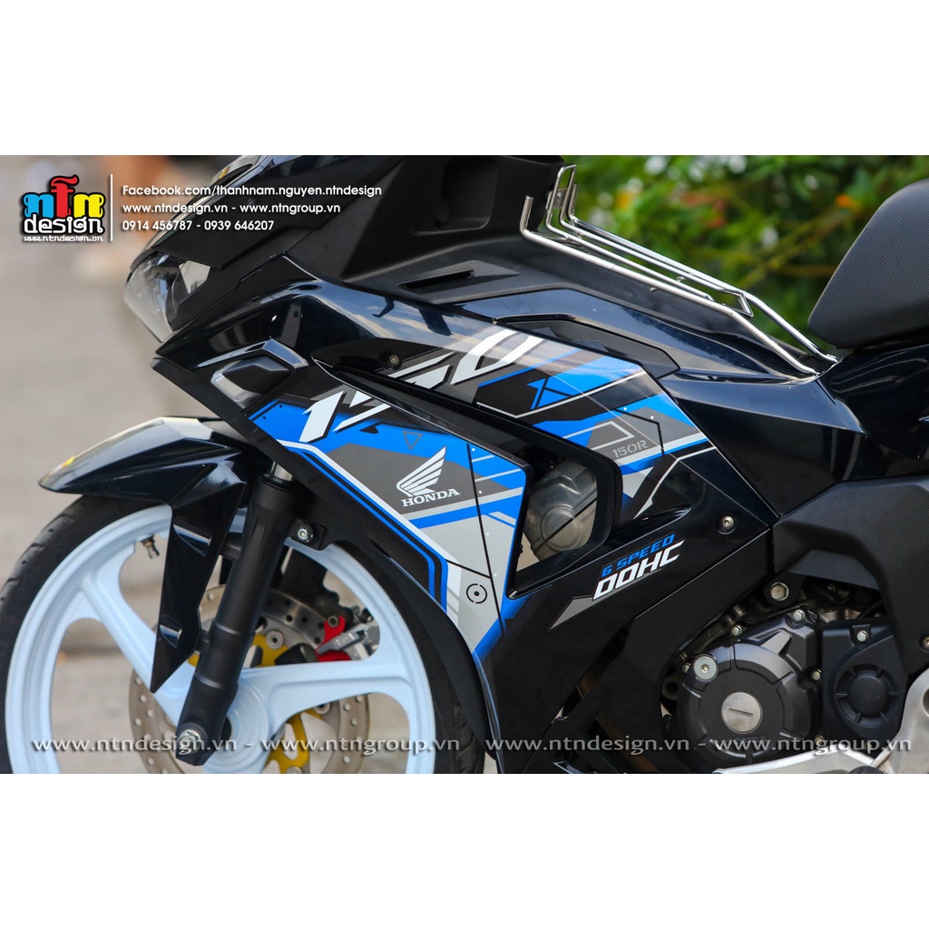 Tem rời xanh xám cho Winner V3 đen - tem đơn giản - kông bay màu