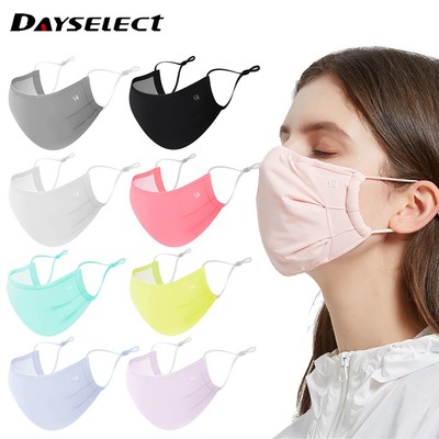Khẩu Trang Chống Nắng Bằng Lụa Lạnh Thoáng Khí Chống Tia Cực Tím Bảo Vệ Mắt