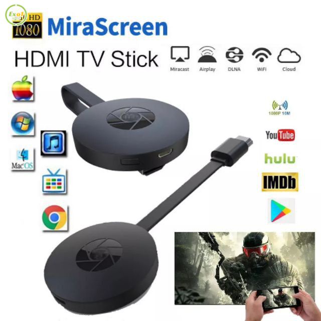 Bộ Chuyển Đổi Adaptador Dongle Chromecast G2 Truyền Phát TV Không Dây Miracast Airplay Google HDMI _ Exo1 Giảm Giá Mạnh 2022