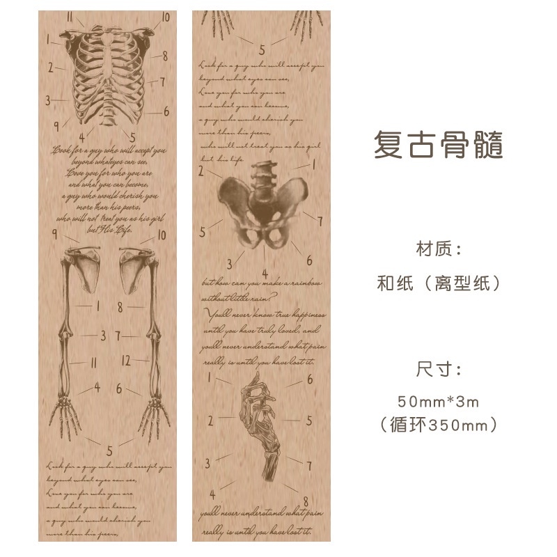 Cuộn Băng Keo Dán Trang Trí Sổ Tay Phong Cách Retro Âu Mỹ Sáng Tạo