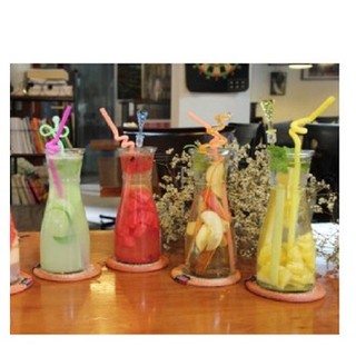 [COMBO 2] Ly thủy tinh sinh tố 350ml eo cổ
