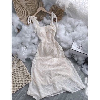 ĐẦM MIIDI CỘT VAI 2 DÂY