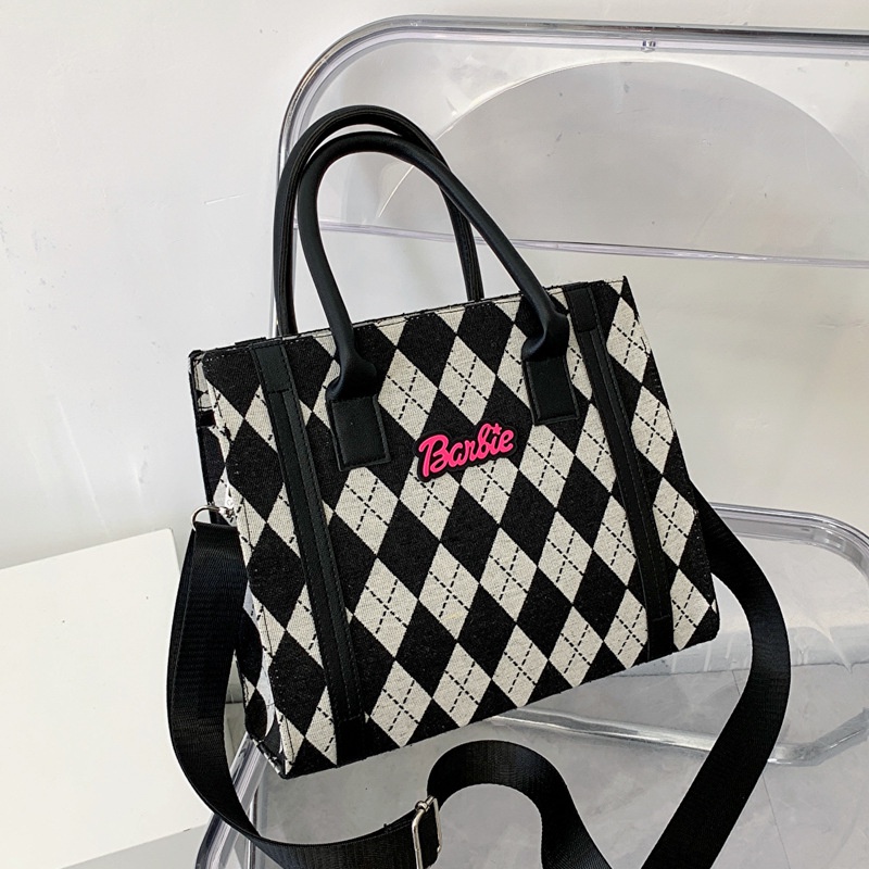 Mischa Túi Đeo Vai Bằng Vải canvas In Hình Thời Trang Dễ Phối Đồ Sức Chứa Lớn Cho Học Sinh