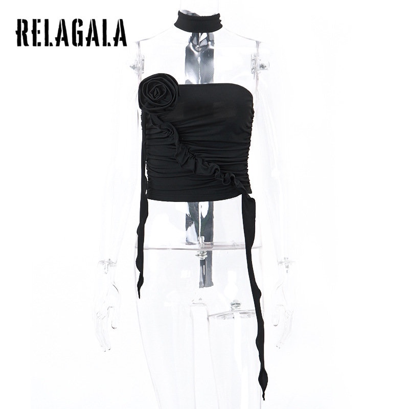 Relagala Áo Sát Nách Màu Trơn Họa Tiết Hoa Ba Chiều Thời Trang 2023 Cho Nữ | BigBuy360 - bigbuy360.vn