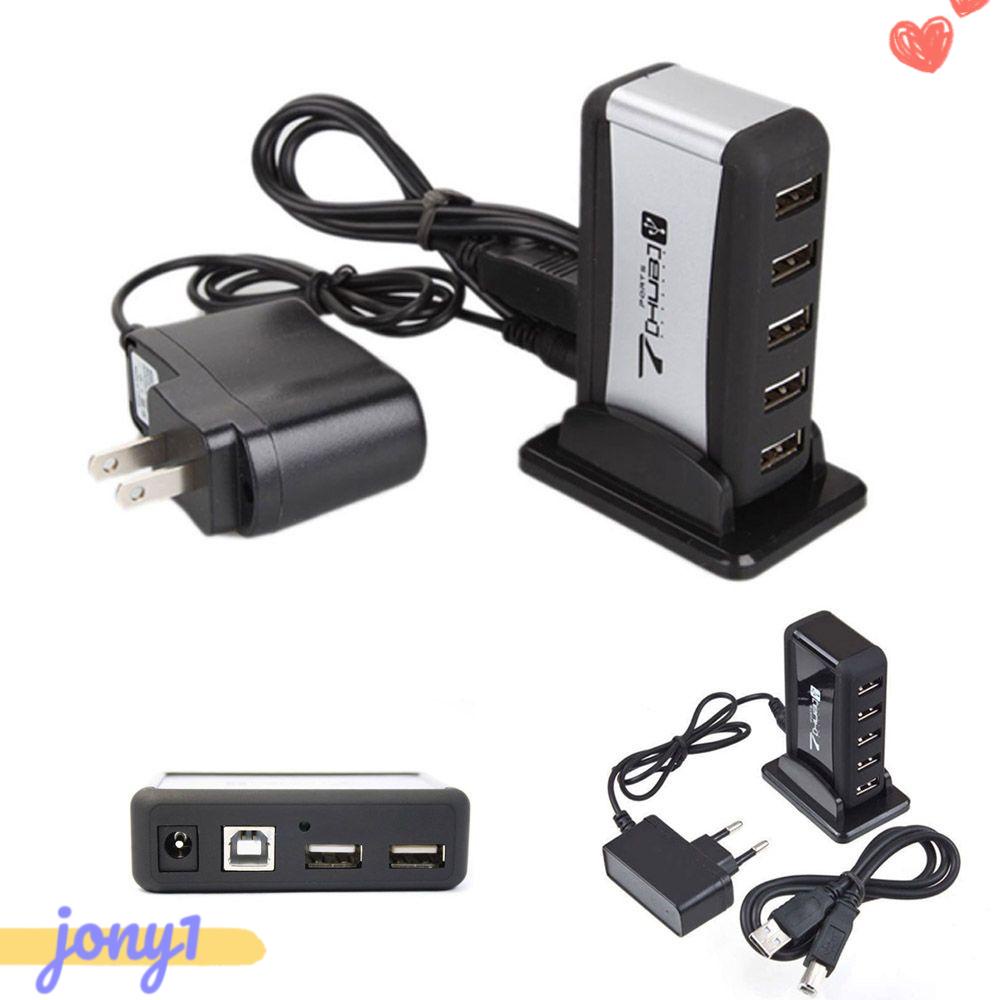 Bộ Chia 7 Cổng Usb Kèm Dây Cáp Nguồn AC