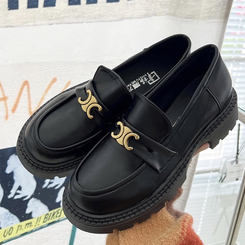 GIÀY LƯỜI O41 ĐẾ CAO 3CM MÓC CÀI PHONG CÁCH RETRO ANH QUỐC