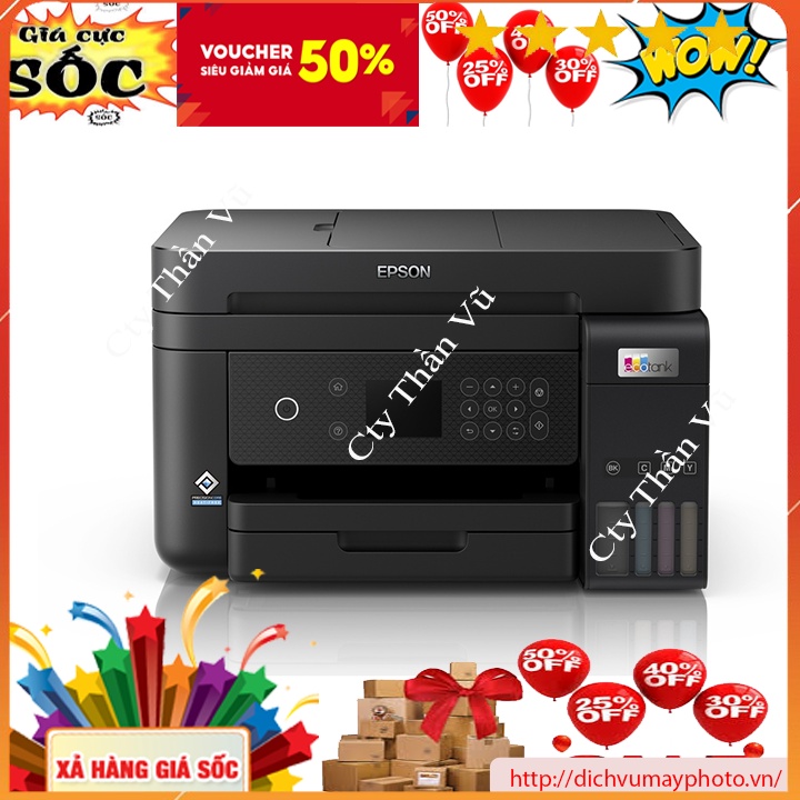Máy in phun màu đa chức năng Epson L6290 mới 100% In, scan, Copy, Wifi, Duplex, ADF, Fax chất lượng 