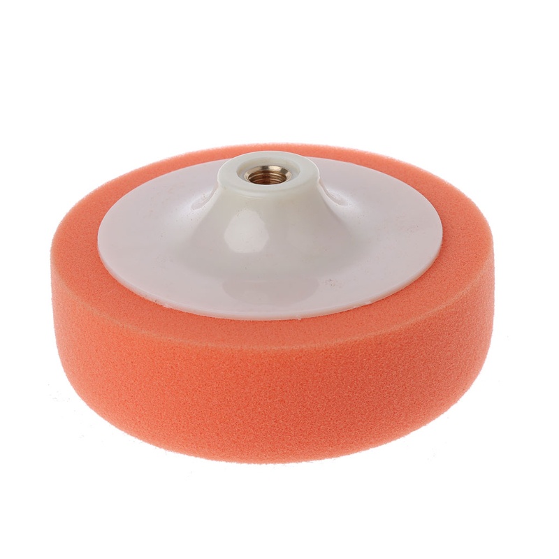 Đĩa Xốp Đánh Bóng Xe Hơi Màu Cam Kích Thước 6 Inch 15cm Chất Lượng Cao