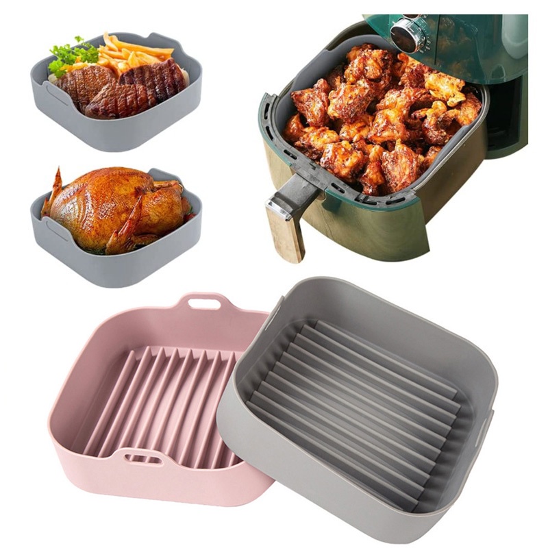 Tấm Lót Nồi Chiên Không Dầu Bằng Silicone Chịu Nhiệt Tái Sử Dụng Được Tiện Lợi Dành Cho Nồi Chiên Không Dầu