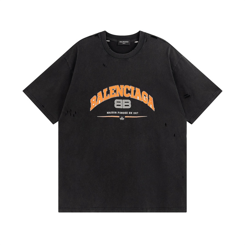 Áo Thun Cotton Tay Ngắn In Chữ BB Thời Trang Cổ Điển Dành Cho Nam Nữ